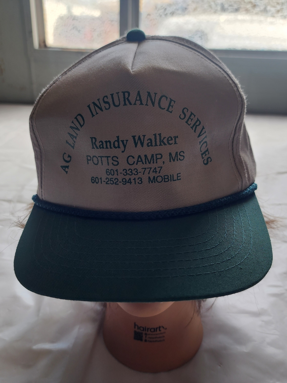 Randy Walker AG Land Insurance Services Two-Tone Trucker Hat - Green/Tan